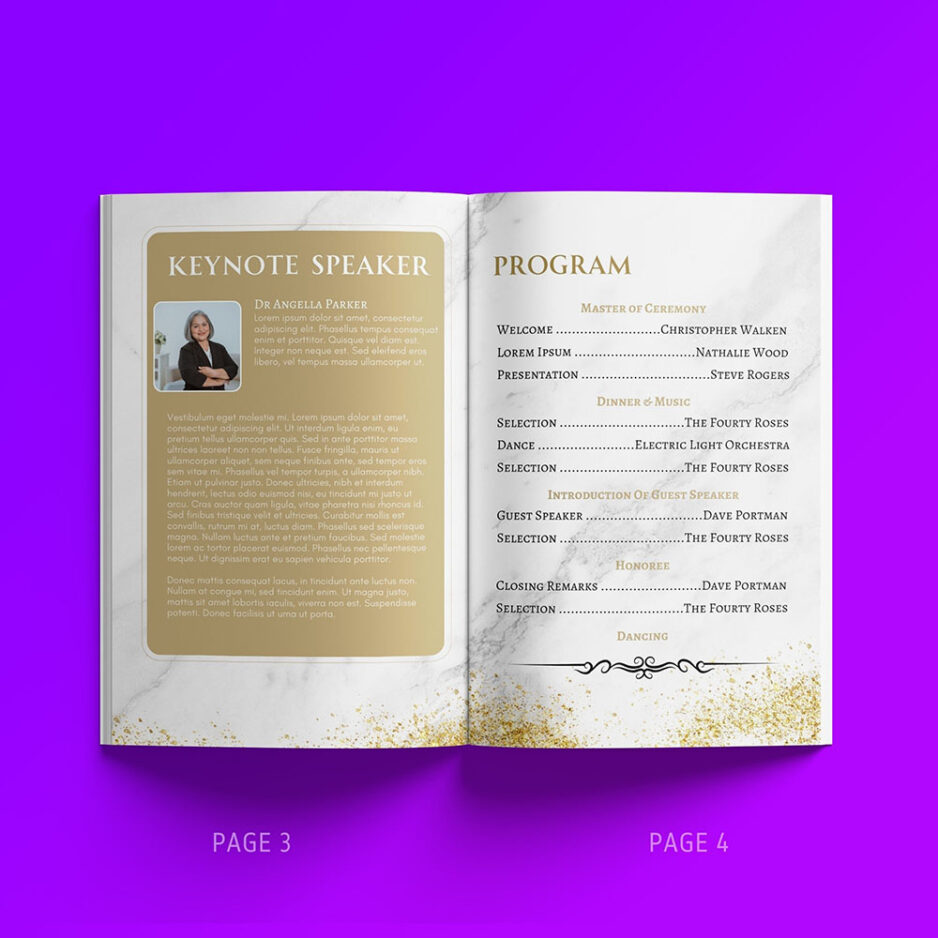 Anniversary gala program template canva keynote