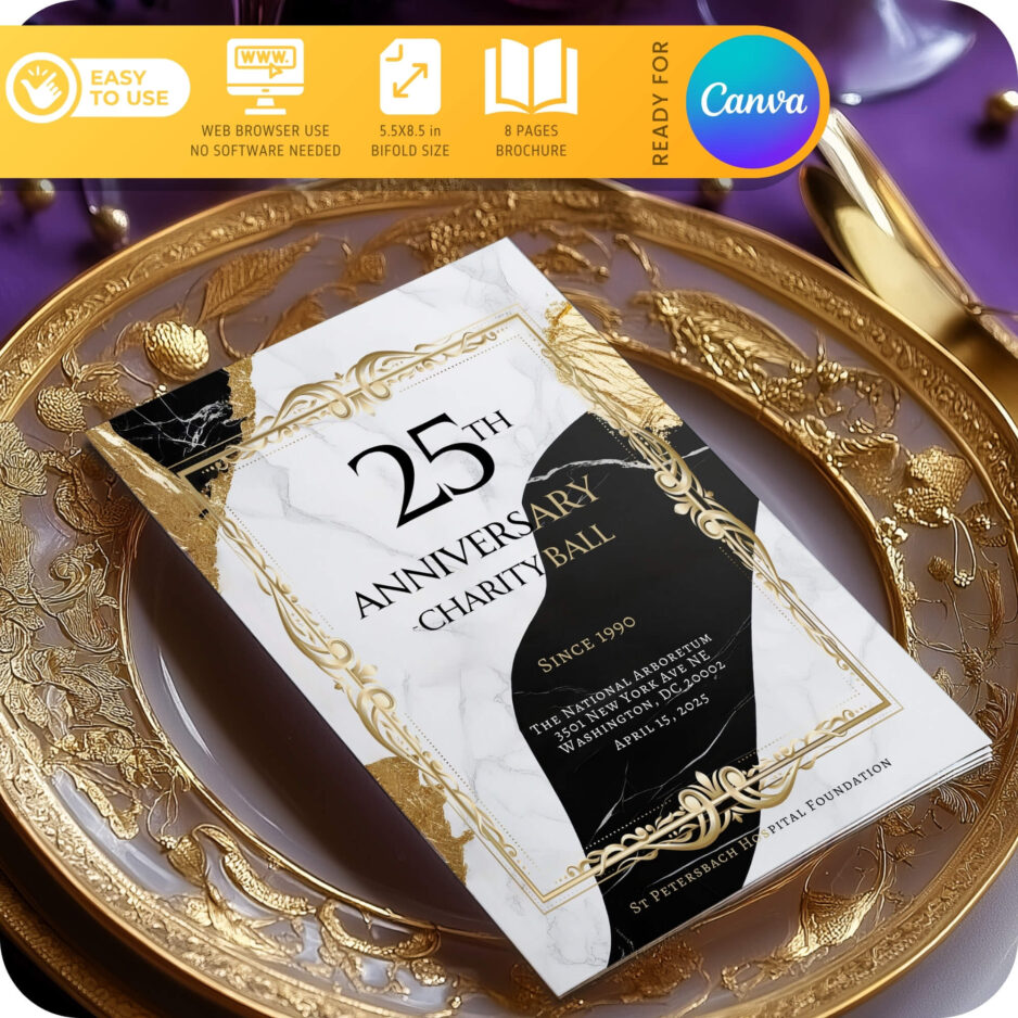 DIY anniversary gala program templates