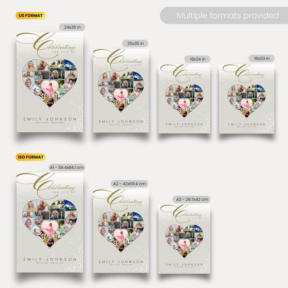 funeral welcome sign poster heart diy