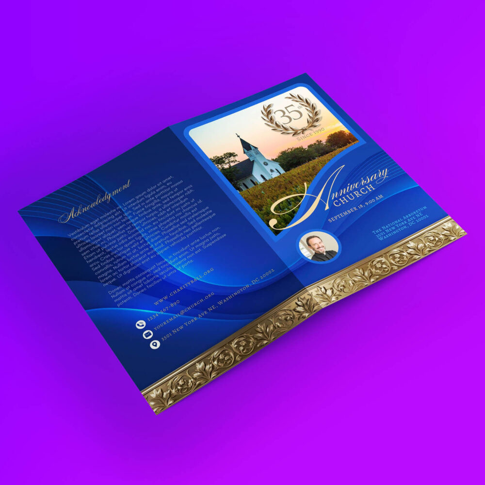 anniversary church program diy template