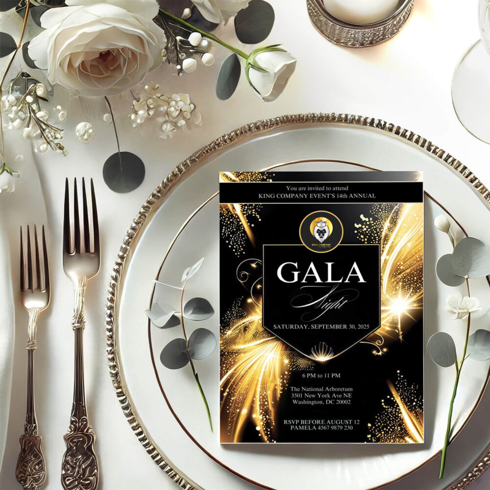 diy Gala night invitation card template