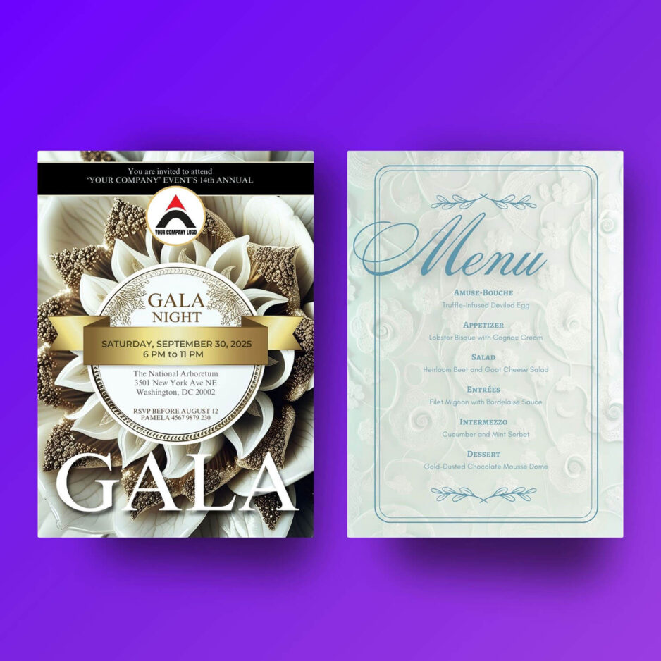 diy Anniversary gala invitation template