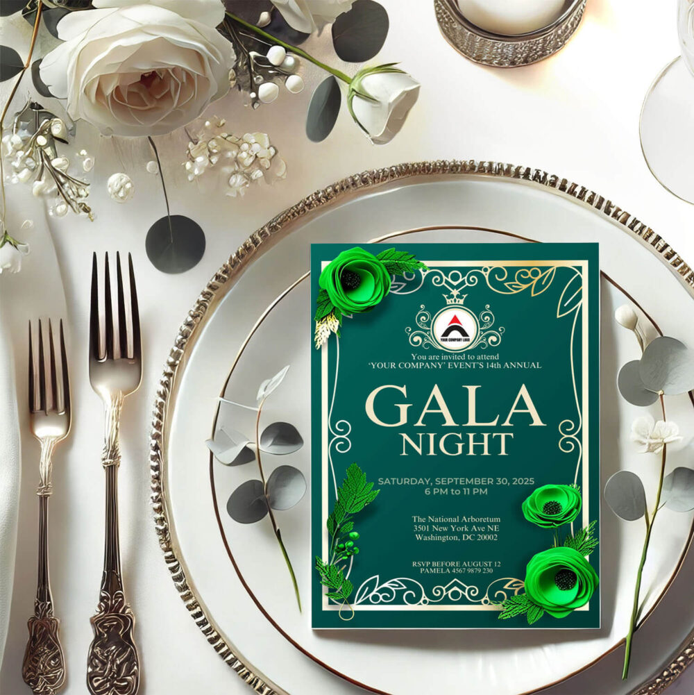 editable anniversary gala invitation templates