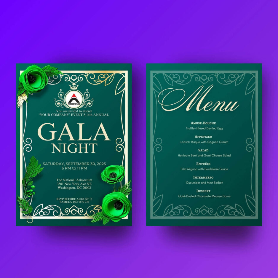 diy anniversary gala invitation templates