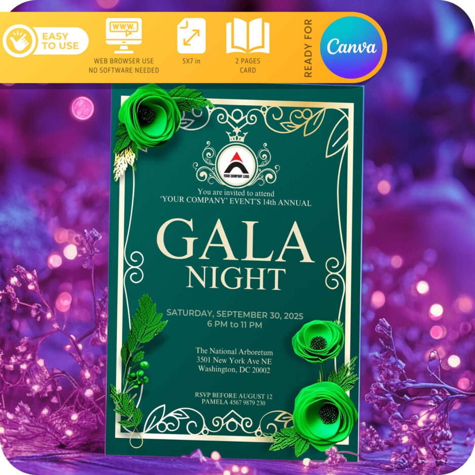 anniversary gala invite templates