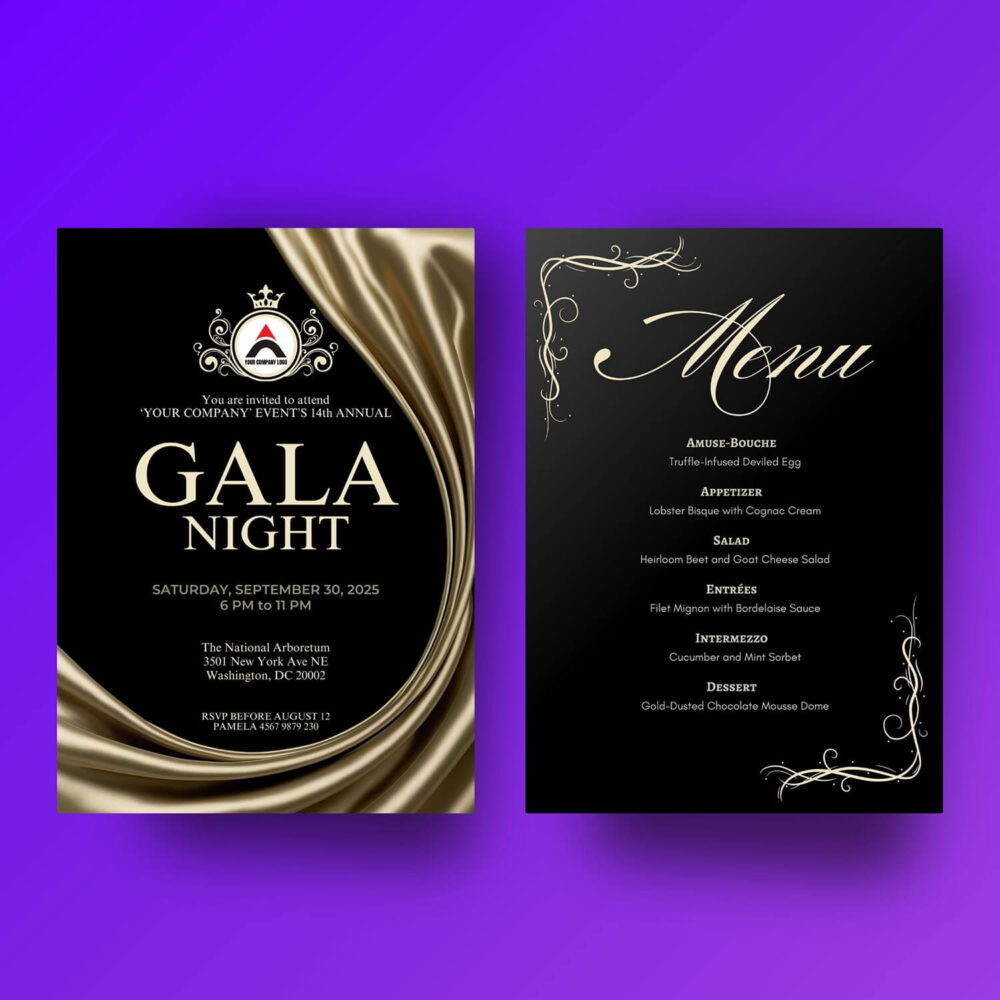 diy gala anniversary invitation template