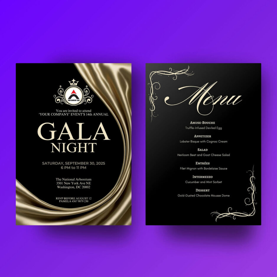 diy gala anniversary invitation template