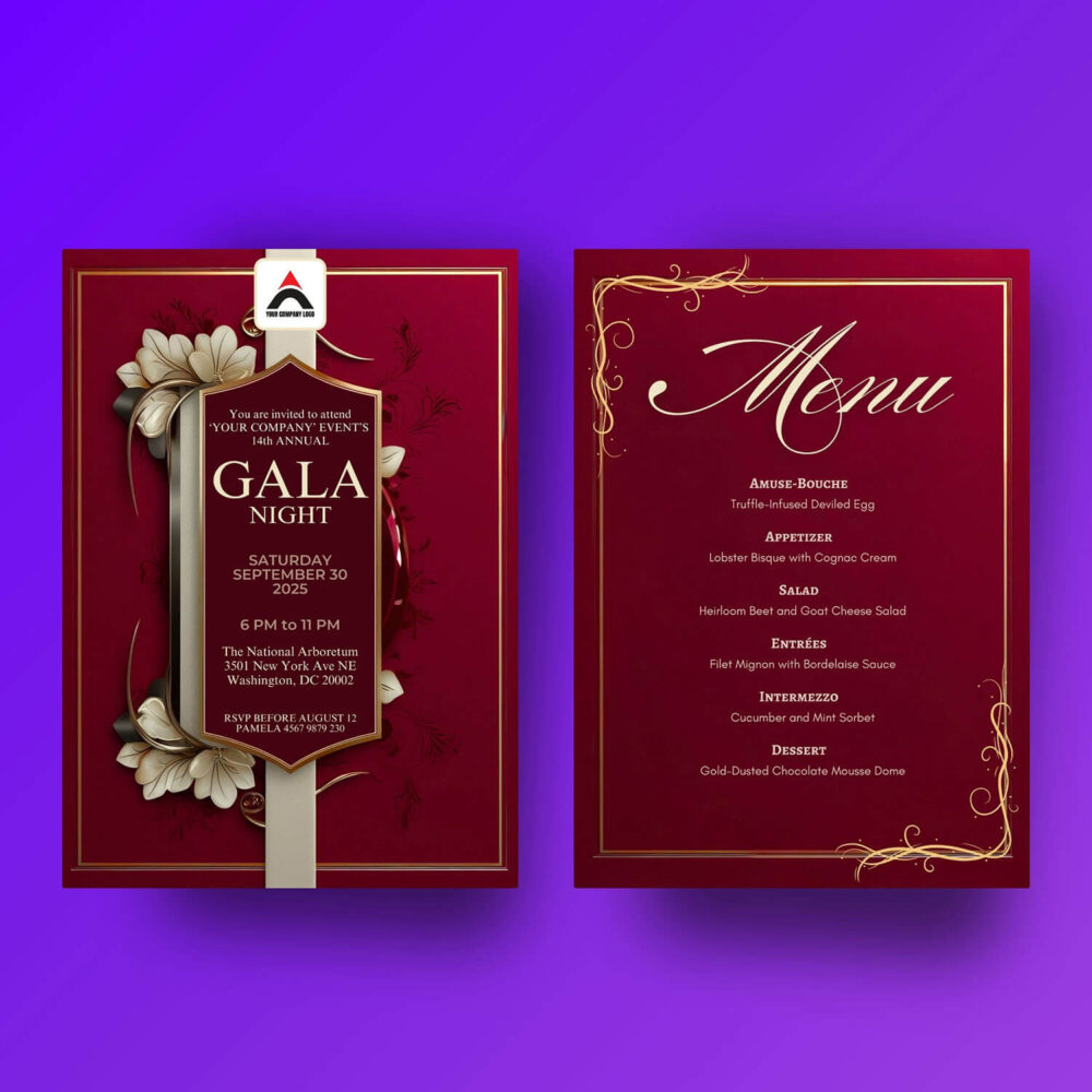 diy Gala invitation card template