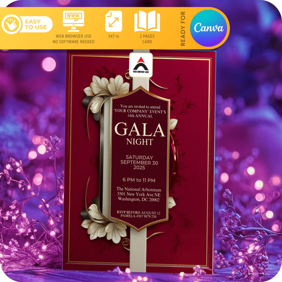 Gala invitation card template