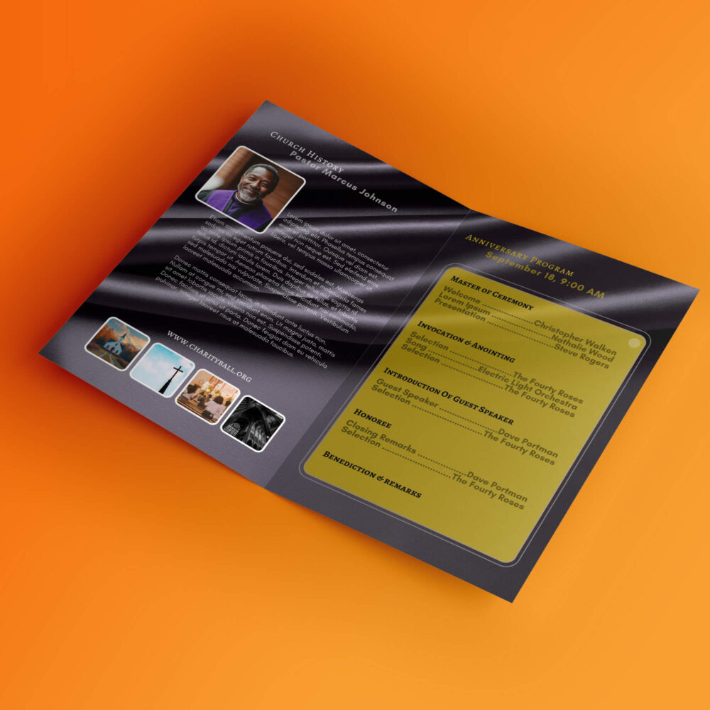 editable Church anniversary program templates