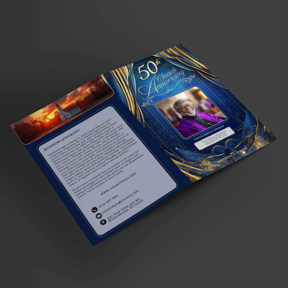 Church anniversary program booklet template
