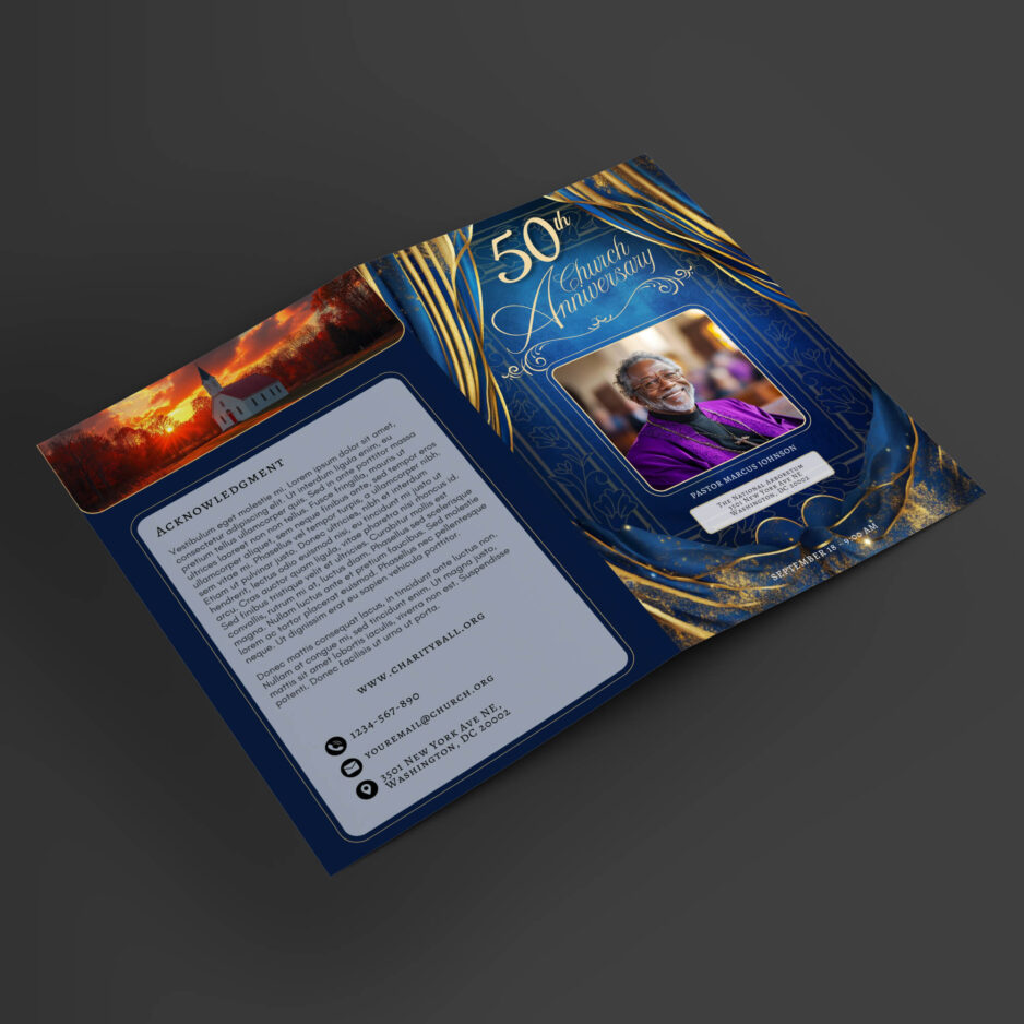 Church anniversary program booklet template