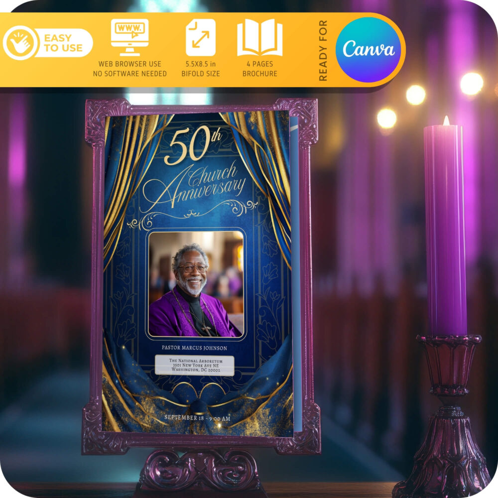 Church anniversary program booklet template
