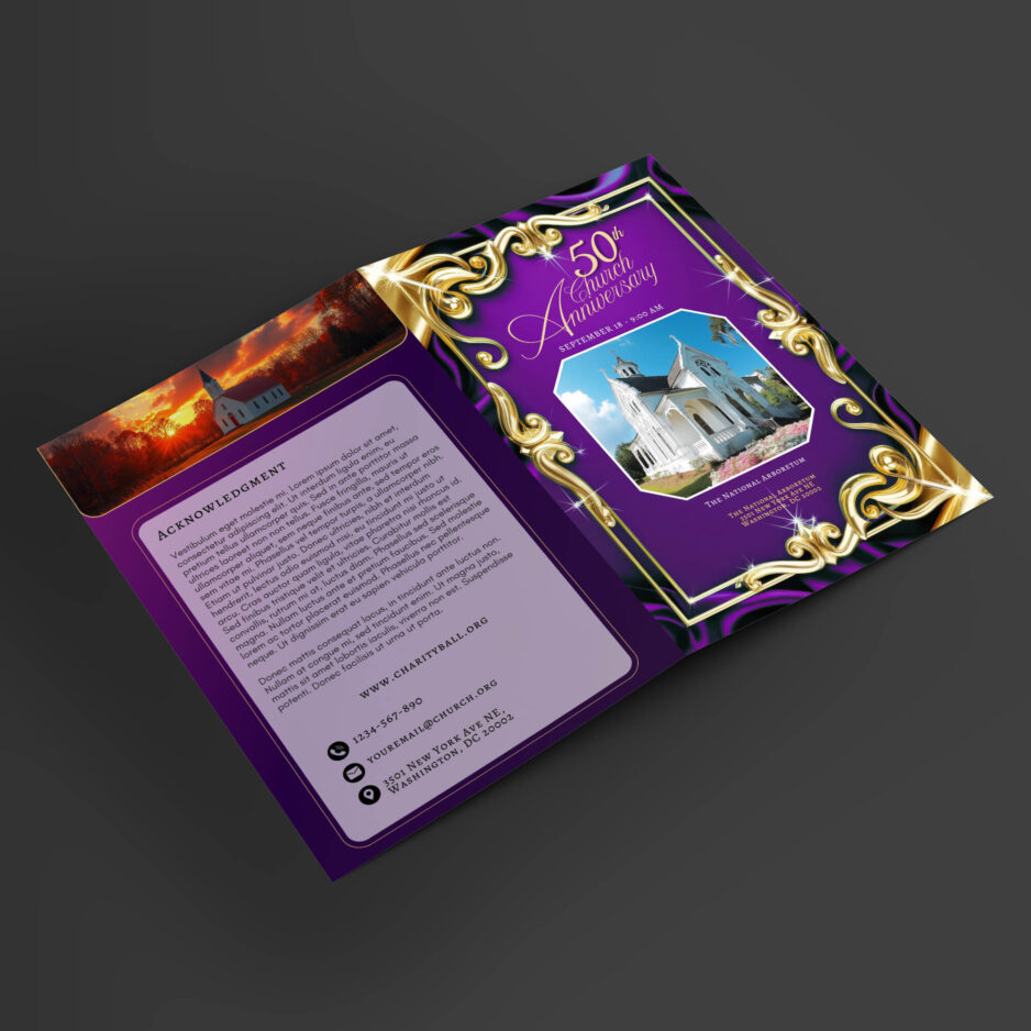 Editable Church program anniversary templates