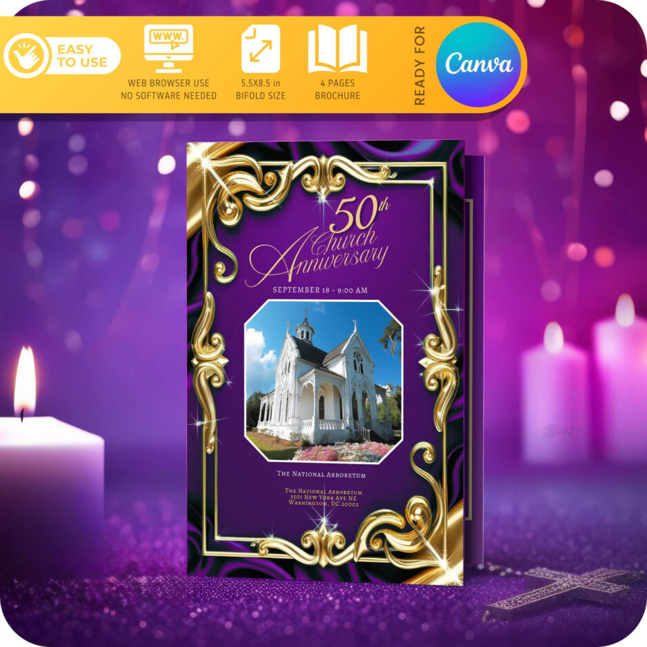 DIY Church program anniversary templates