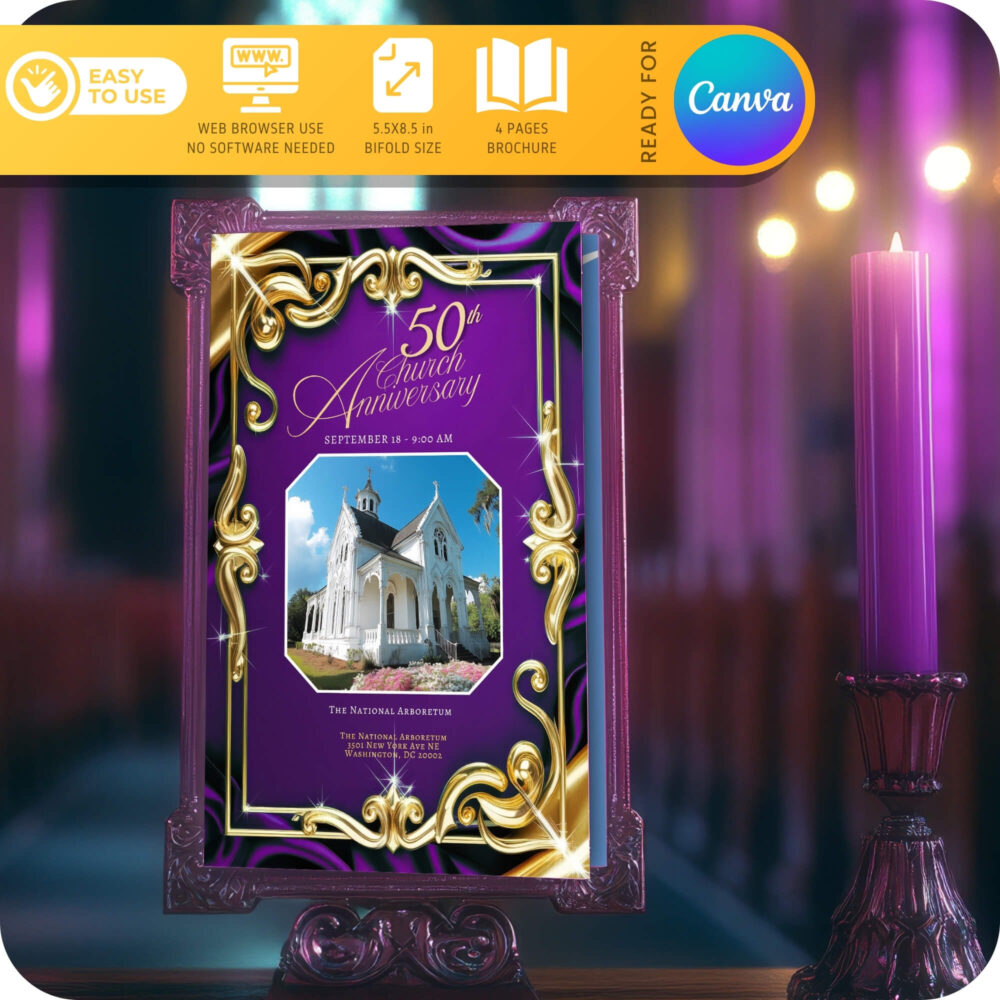 Church program anniversary templates
