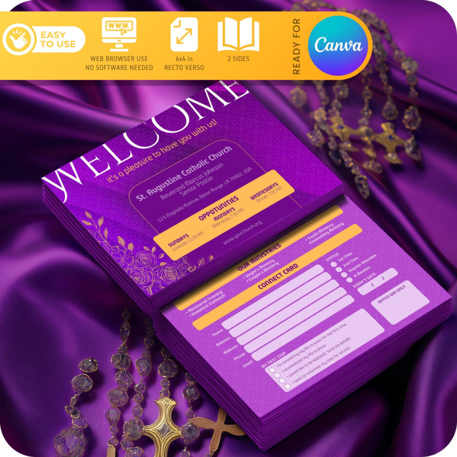 Church Connect Card templates