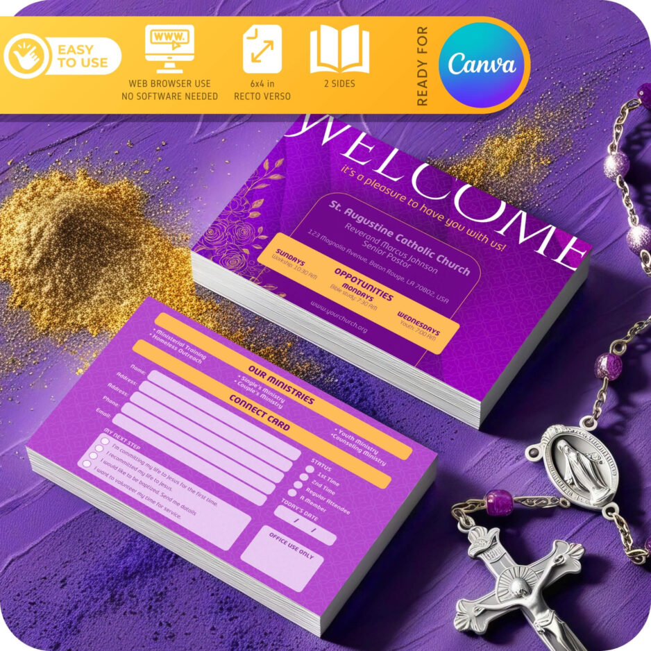 Welcome church card template
