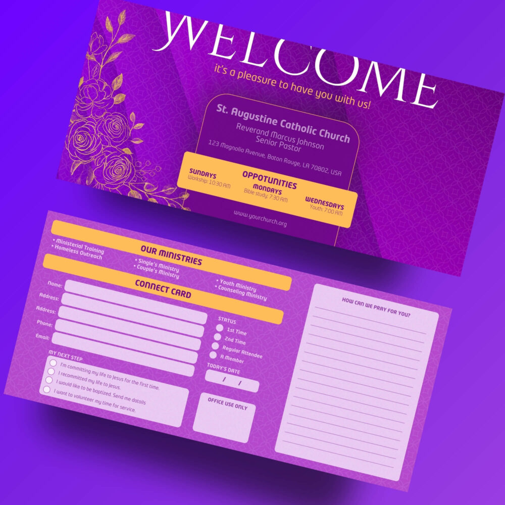church connect card template