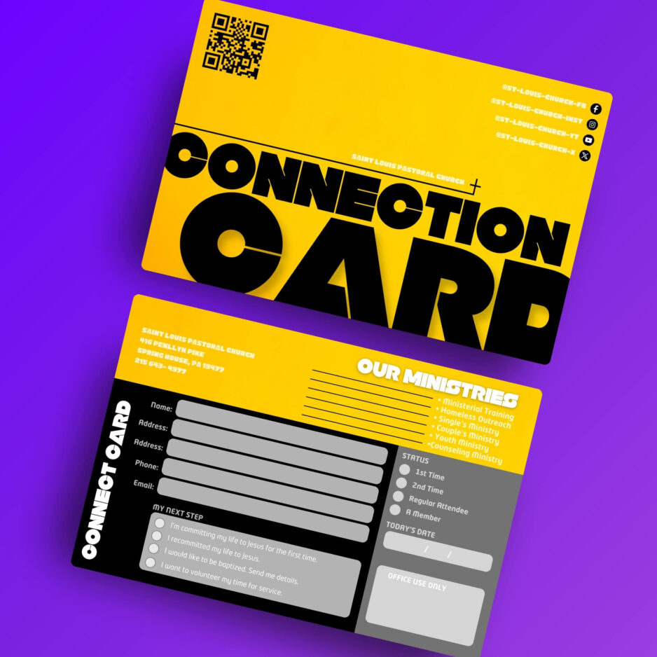 DIY connection card qr code template