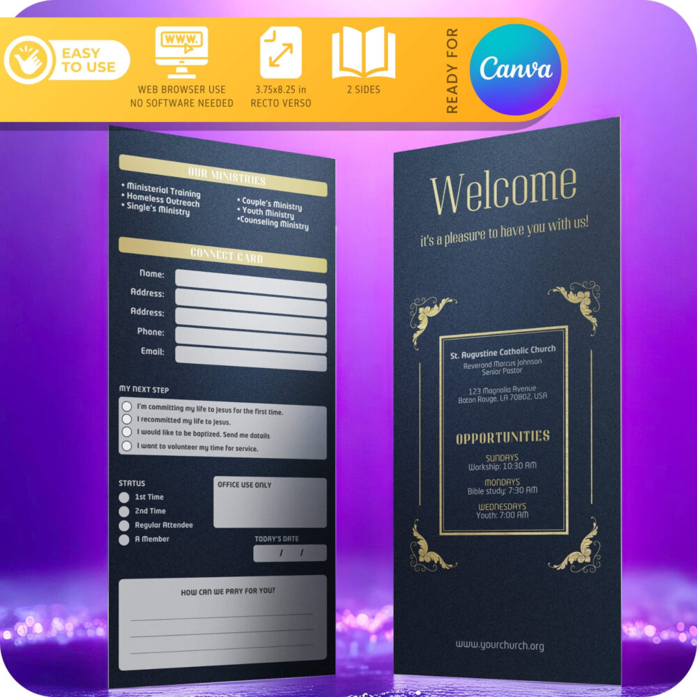 DIY Welcome connection card template