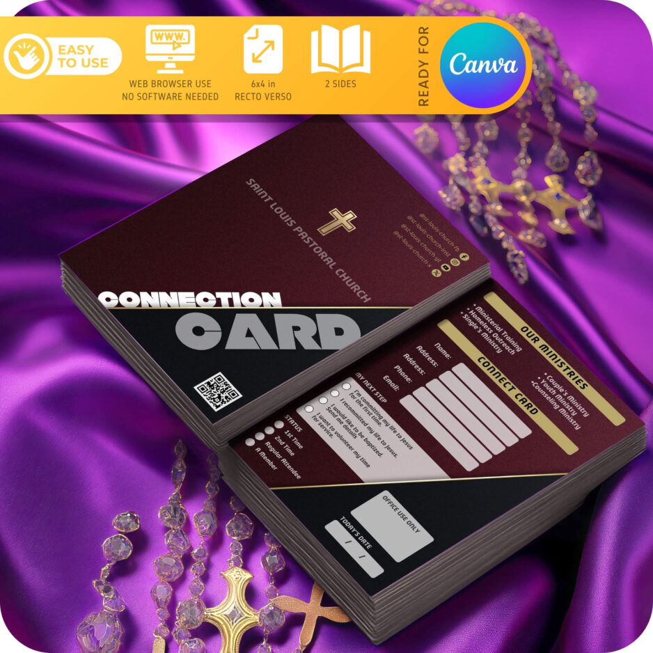 church connect card template