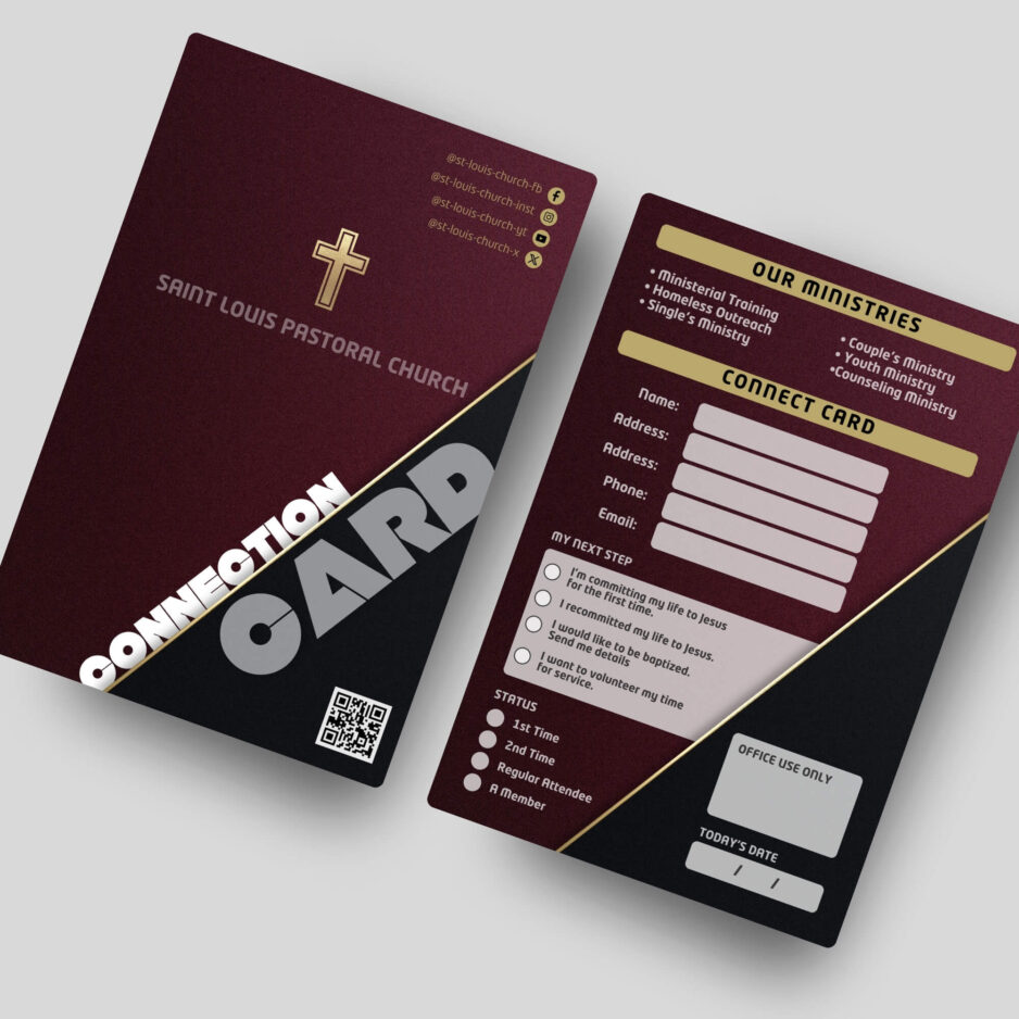 editable church connect card template