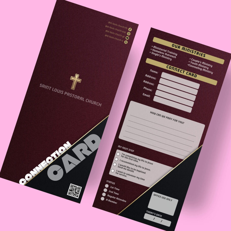 custom church connect card template