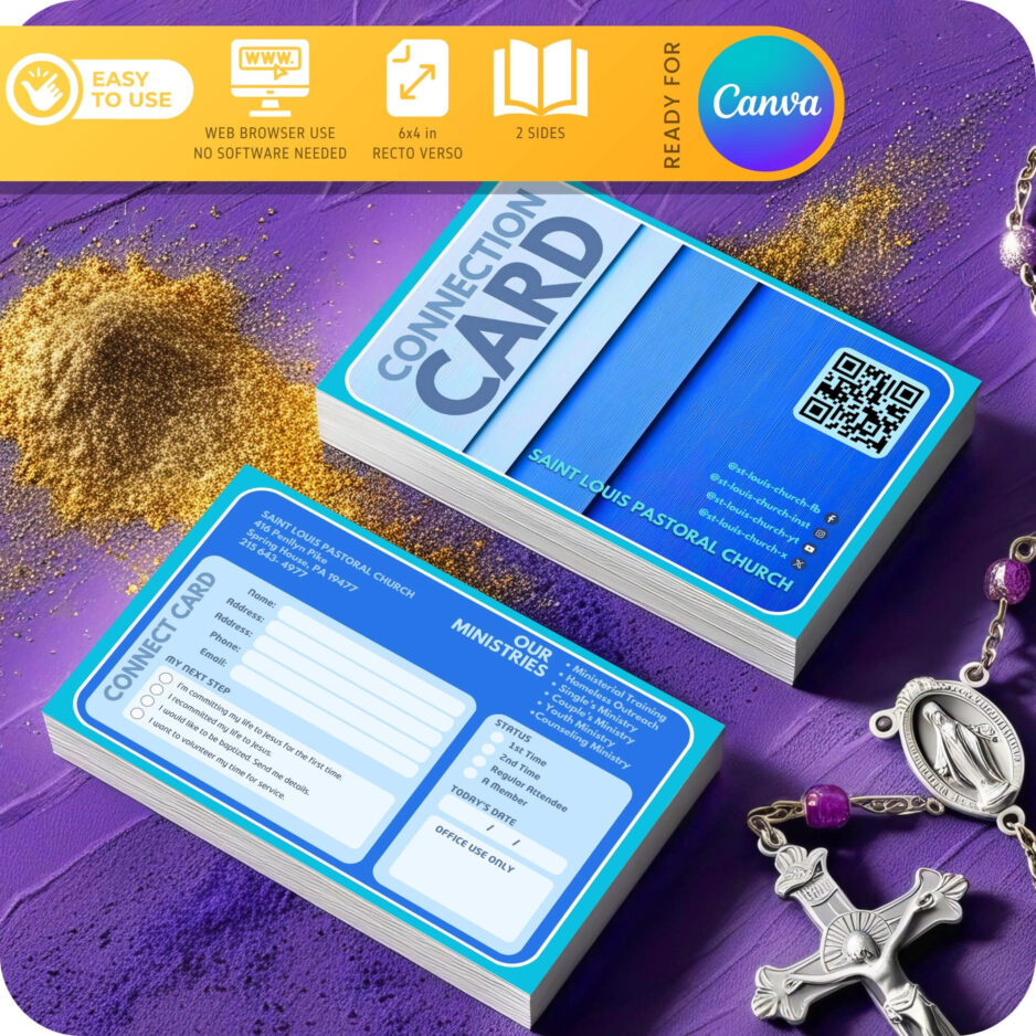 diy church connection card template