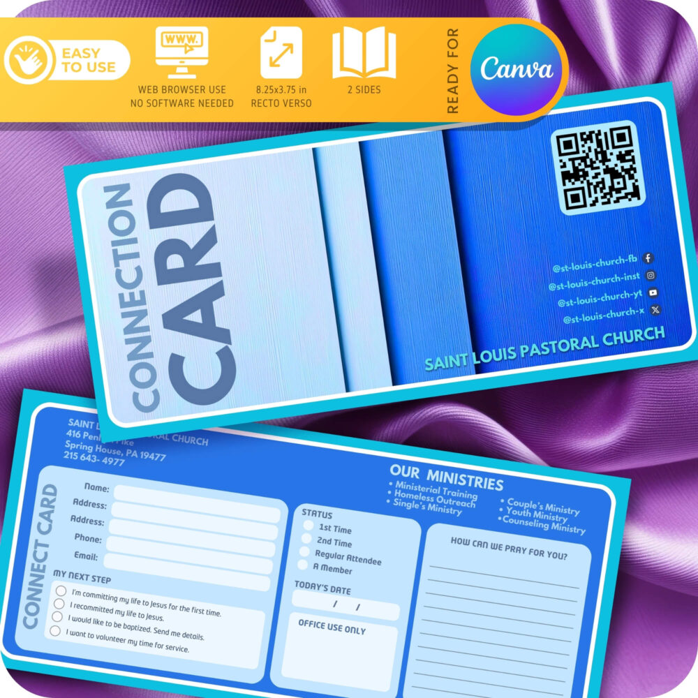 church connection card template