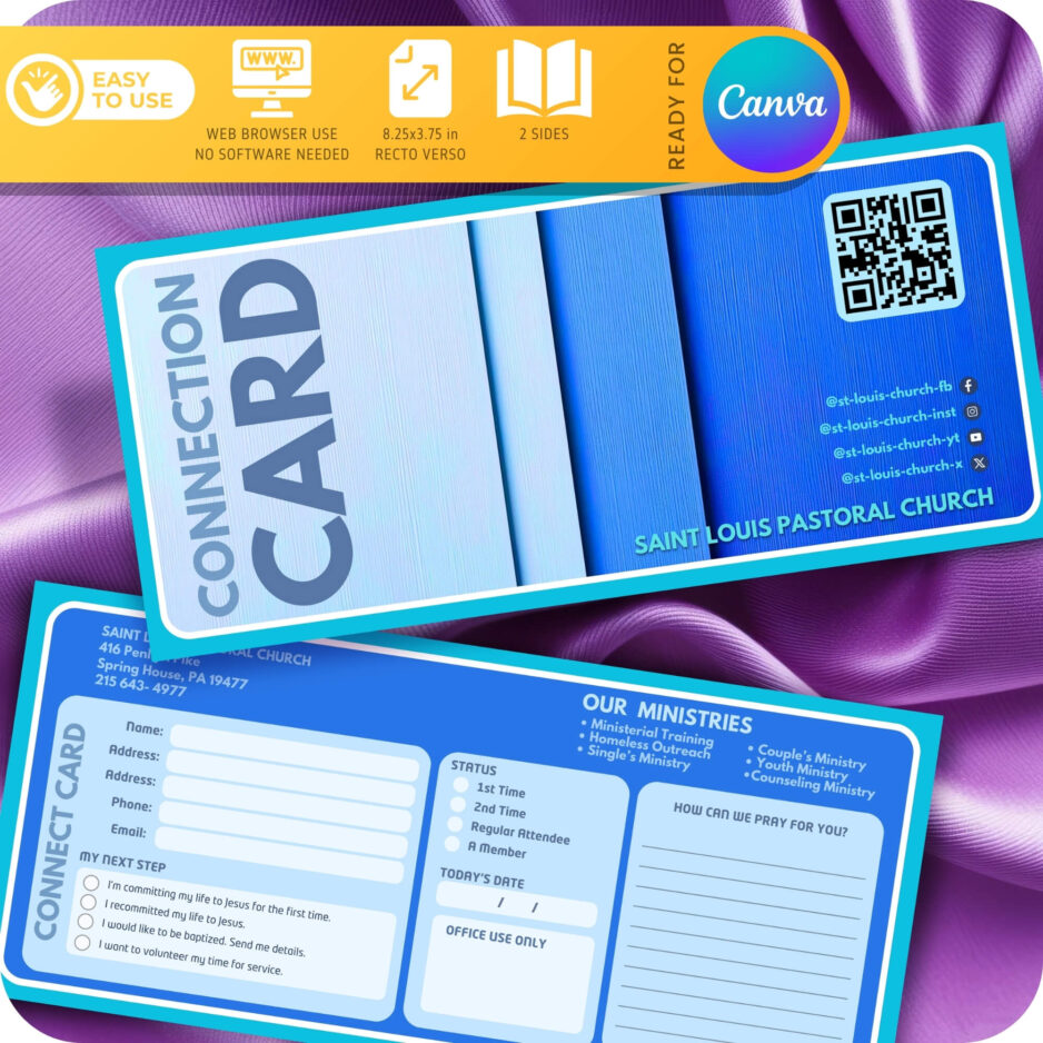 church connection card template