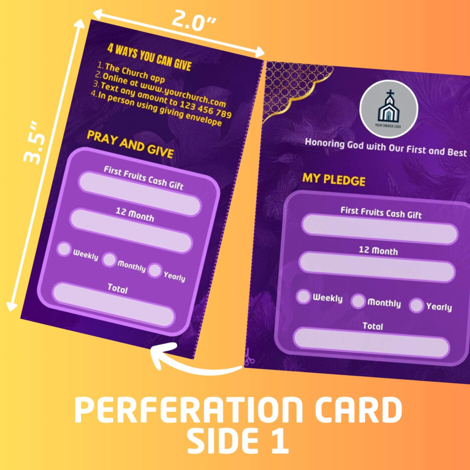 editable Church Giving Campaign card Template