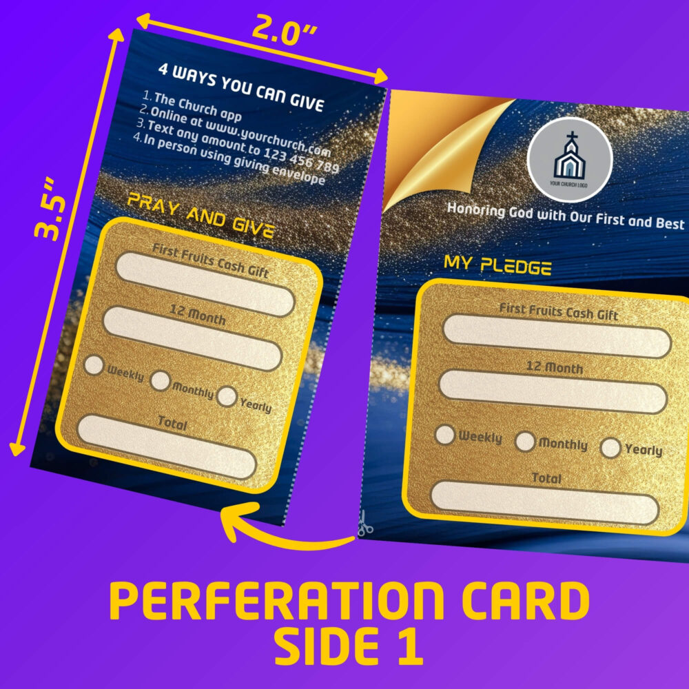 editable Church Giving card template