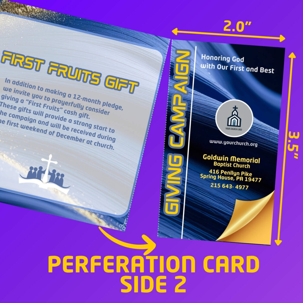 customizable Church Giving card template