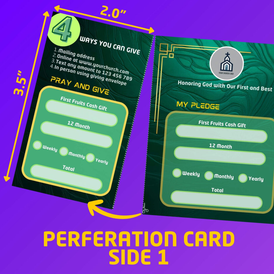 editable DIY Church Giving card Template