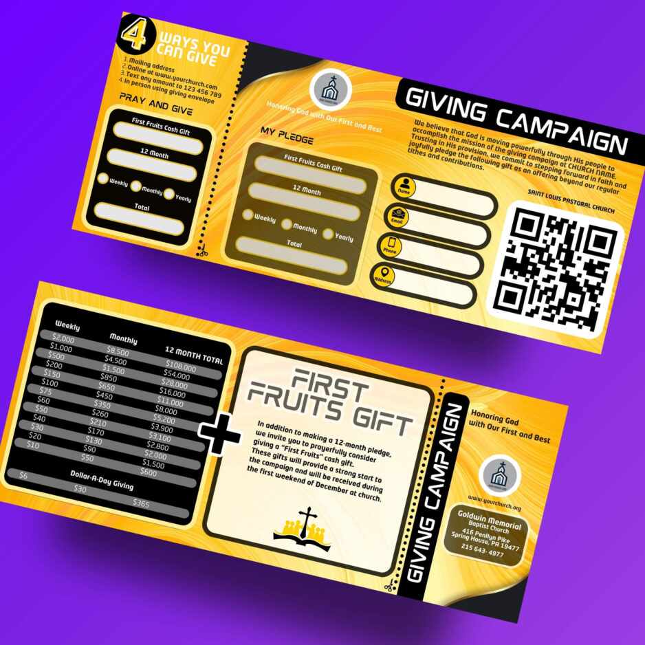 diy Giving Campaign card Template