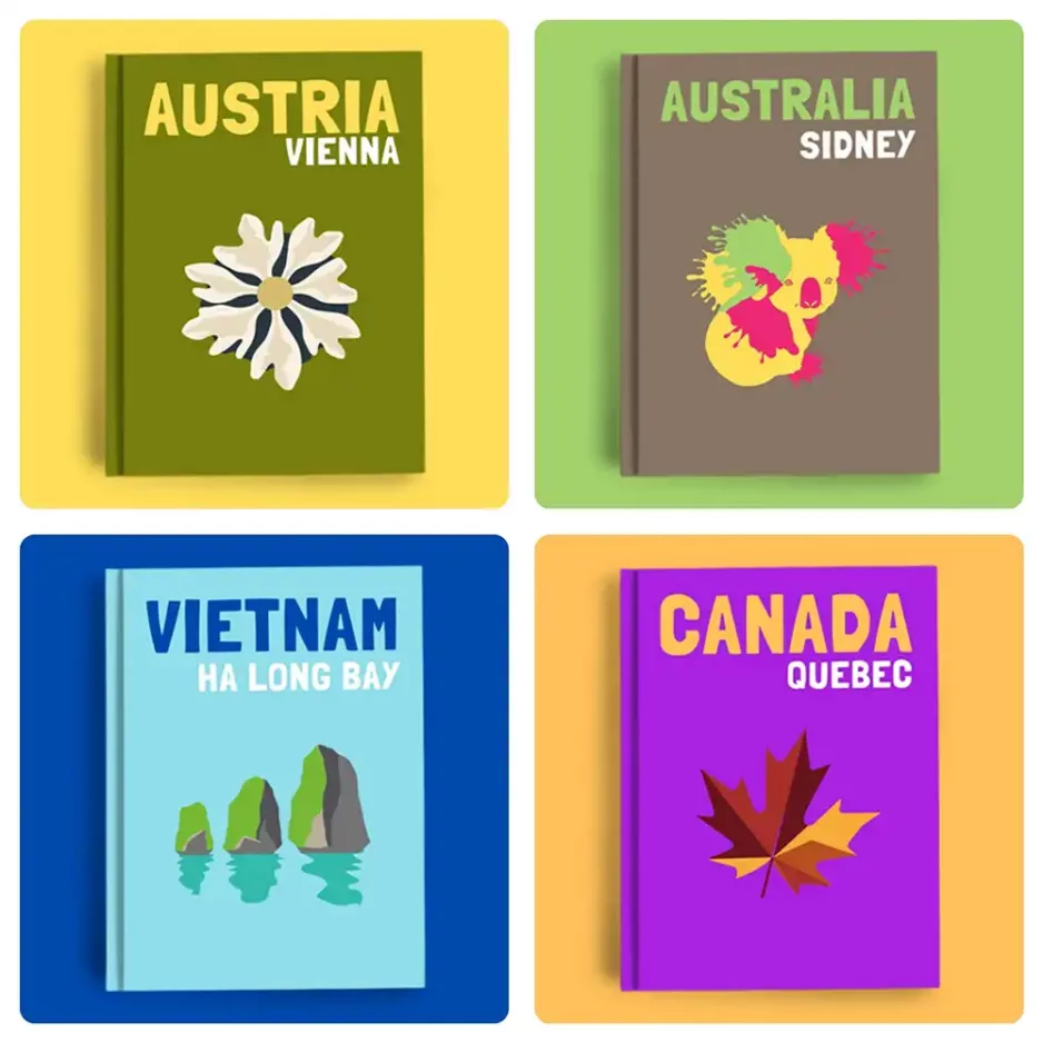 DIY Assouline books travel template